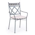 Stalowe krzesło ogrodowe z możliwością ustawiania w stos z podłokietnikami lub bez - Letizia