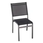 Krzesło ogrodowe z aluminium i tekstylenu w kolorze białym lub szarym - Floraforma Viadurini