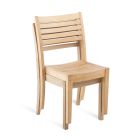 Krzesło ogrodowe do układania w stosy z drewna tekowego Made in Italy - Sleepy Viadurini
