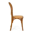 Sztaplowane krzesło do salonu z drewna Ailando i słomy wiedeńskiej - Laguna Viadurini