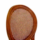 Sztaplowane krzesło do salonu z drewna Ailando i słomy wiedeńskiej - Laguna Viadurini