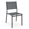 Aluminiowe i tekstylne krzesło ogrodowe do ustawiania w stos, nowoczesny design - Franz