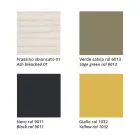 Krzesło jesionowe z możliwością sztaplowania z siedziskiem z tkaniny Made in Italy, 2 sztuki - Oslo Viadurini