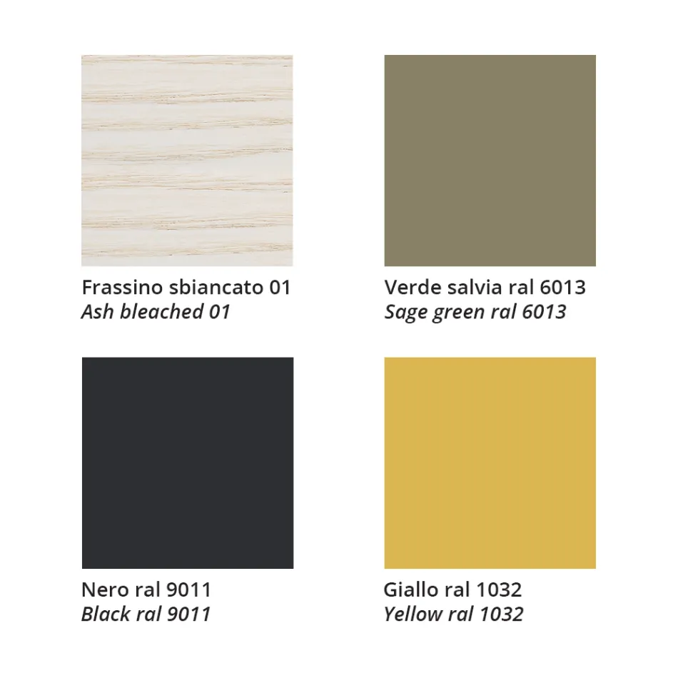 Krzesło jesionowe z możliwością sztaplowania z siedziskiem z tkaniny Made in Italy, 2 sztuki - Oslo Viadurini