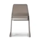 Drewniane krzesło z możliwością sztaplowania z aksamitnym siedziskiem Made in Italy, 2 sztuki - Lipsk Viadurini