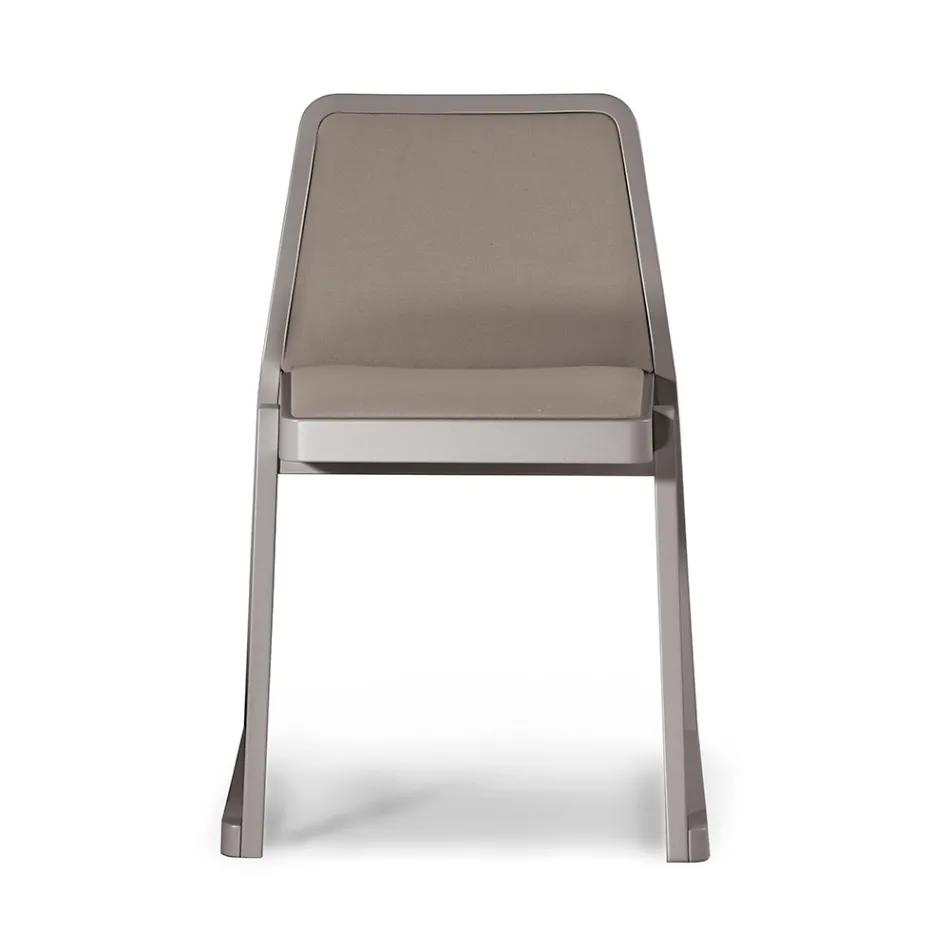 Drewniane krzesło z możliwością sztaplowania z aksamitnym siedziskiem Made in Italy, 2 sztuki - Lipsk Viadurini