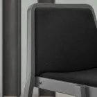 Drewniane krzesło z możliwością sztaplowania z aksamitnym siedziskiem Made in Italy, 2 sztuki - Lipsk Viadurini