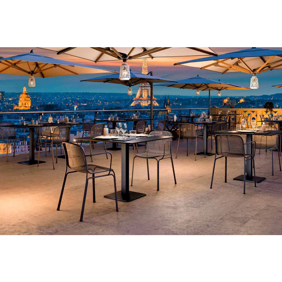 Metalowe krzesło do ustawiania w stosy Made in Italy, 4 sztuki - Verna Viadurini