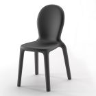 Krzesło z możliwością sztaplowania z kolorowego polietylenu Made in Italy, 2 sztuki - Jamala Viadurini
