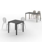 Krzesło z możliwością sztaplowania z kolorowego polietylenu Made in Italy, 2 sztuki - Jamala Viadurini