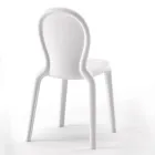 Krzesło z możliwością sztaplowania z kolorowego polietylenu Made in Italy, 2 sztuki - Jamala Viadurini