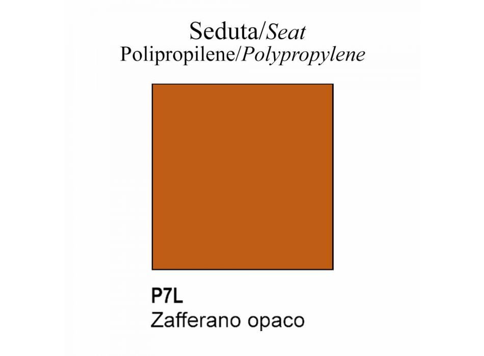 Krzesło do układania w stos z polipropylenu i metalu Made in Italy - Connubia Yo Viadurini