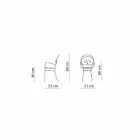 Krzesło ogrodowe z możliwością układania w stosy z metalu Made in Italy, 2 sztuki - Autorytet Viadurini