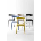 Krzesło do ustawiania w stos wewnątrz lub na zewnątrz z polipropylenu Wyprodukowane we Włoszech - Argo Viadurini