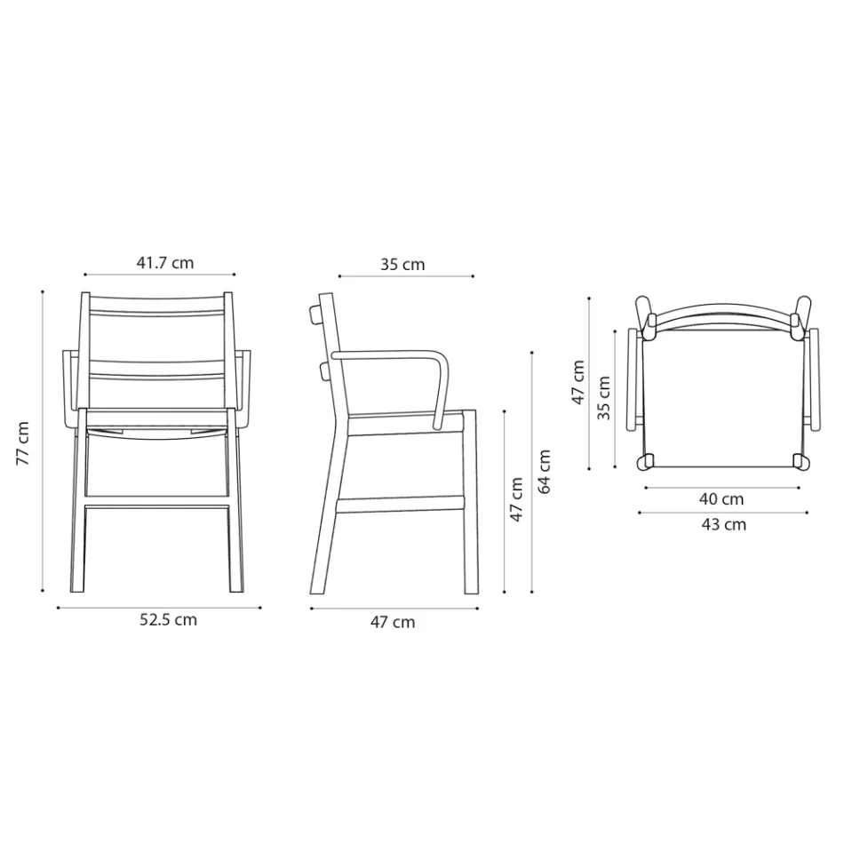 Krzesło z litego drewna bukowego z podłokietnikami i wyściełanym siedziskiem Made in Italy - Nora Viadurini