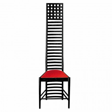 Krzesło z czarnego malowanego jesionu z siedziskiem z bawełny Made in Italy - Merapio Viadurini