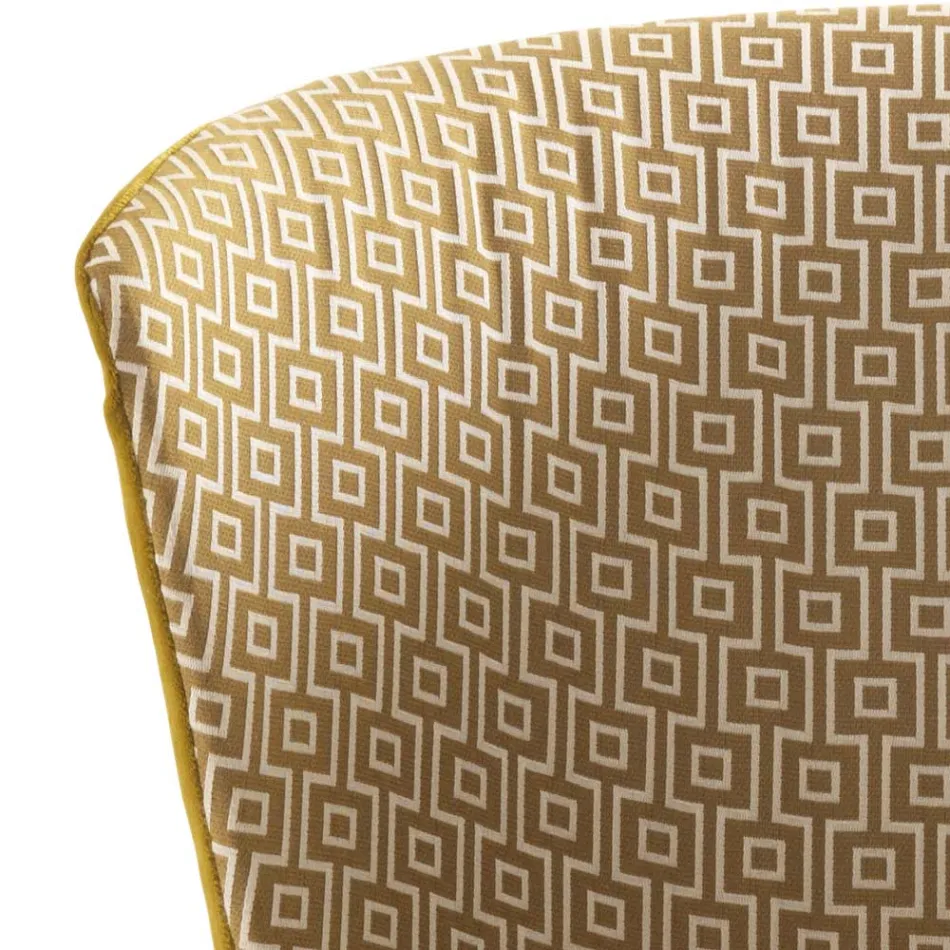 Krzeslo z litego drewna Grilli York tapicerowane made in Italy,2 sztuk Viadurini