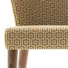 Krzeslo z litego drewna Grilli York tapicerowane made in Italy,2 sztuk Viadurini