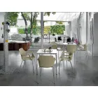 Krzesło z metalu i polipropylenu, które można ustawiać jeden na drugim, wyprodukowane we Włoszech, 4 sztuki - karmel Viadurini