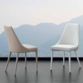 Krzesło do jadalni Nepitella, tapicerowane z ekoskóry, nowoczesny design