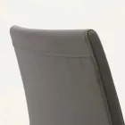 Krzesło metalowe Caserta pokryte ekoskórą, nowoczesny design Viadurini