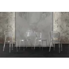 Krzesło z przezroczystego poliwęglanu, nowoczesny design - Yanis Viadurini