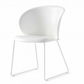Krzesło z polipropylenu z podstawą sań Made in Italy, 2 sztuki - Connubia Tuka