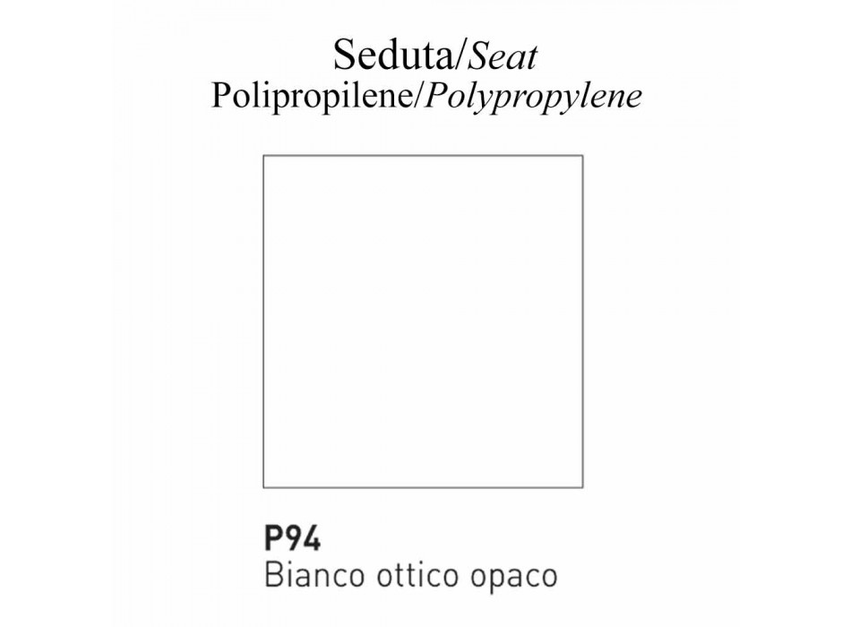 Krzesło z polipropylenu z podstawą sań Made in Italy, 2 sztuki - Connubia Tuka Viadurini