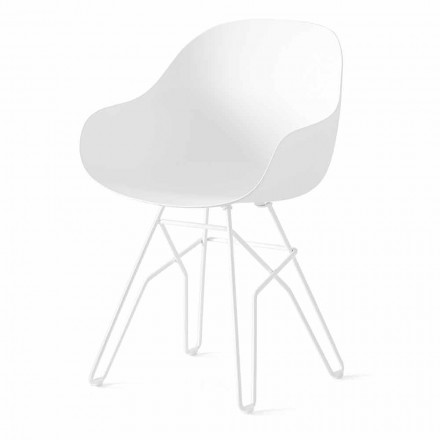 Wyprodukowane we Włoszech Krzesło z polipropylenu z recyklingu, 2 sztuki - Connubia Academy Viadurini