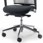 Mina - pół-kierunkowe i operacyjne krzesło ze sztucznej skóry wykonane we Włoszech Viadurini