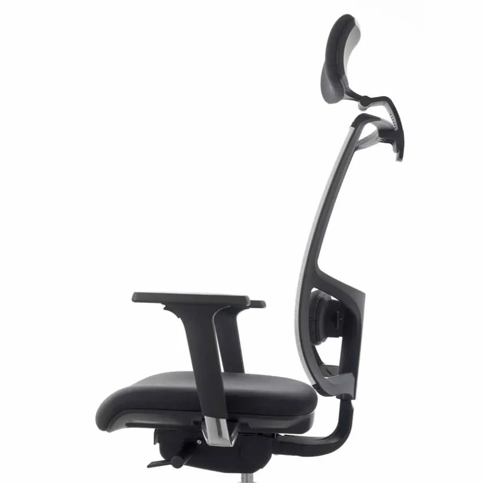 Mina - pół-kierunkowe i operacyjne krzesło ze sztucznej skóry wykonane we Włoszech Viadurini