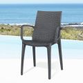 Krzesło z plecionego technopolimeru Made in Italy 4 sztuki - Erminia