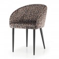 Krzesło z tkaniny ze stalową konstrukcją Made in Italy 4 sztuki - Tagata