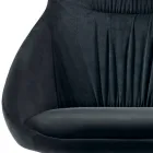 Krzesło z aksamitu i stali lakierowanej RAL Made in Italy 4 sztuki - Mariapina Viadurini