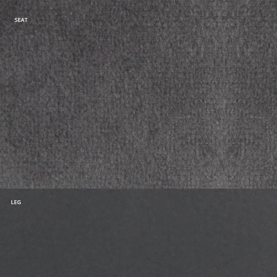 Krzesło z aksamitu i stali lakierowanej RAL Made in Italy 4 sztuki - Mariapina Viadurini