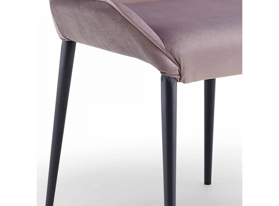 Zaprojektuj żywe krzesło z metalu i aksamitu wykonane we Włoszech, Zerba Viadurini