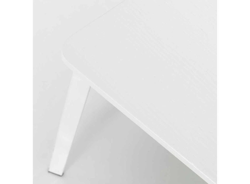 Krzesło o nowoczesnym designie z drewna i metalu, Elmas, 4 części Viadurini