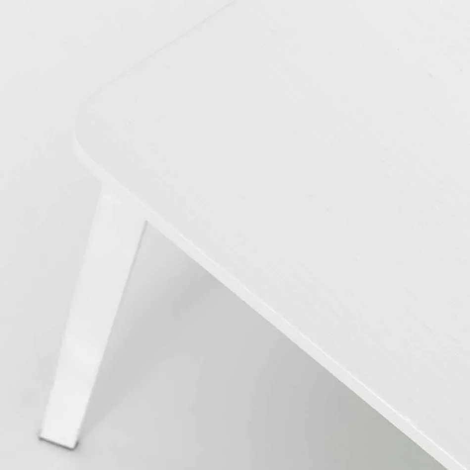 Krzesło o nowoczesnym designie z drewna i metalu, Elmas, 4 części Viadurini