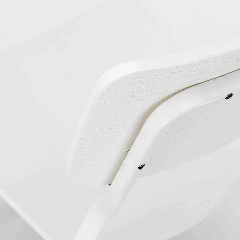 Krzesło o nowoczesnym designie z drewna i metalu, Elmas, 4 części Viadurini