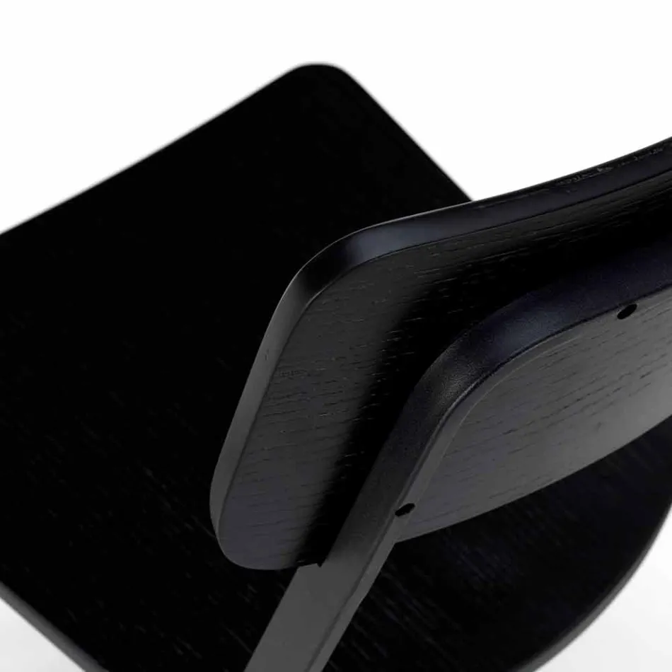 Krzesło o nowoczesnym designie z drewna i metalu, Elmas, 4 części Viadurini