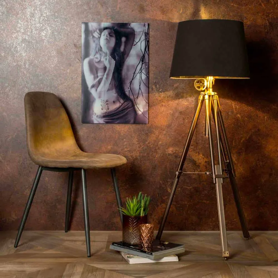 Krzesło z nowoczesnym wzornictwem z imitacji skóry, Elice, 4 części Viadurini