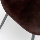 Krzesło z nowoczesnym wzornictwem z imitacji skóry, Elice, 4 części Viadurini