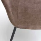 Krzesło z nowoczesnym wzornictwem z imitacji skóry, Elice, 4 części Viadurini