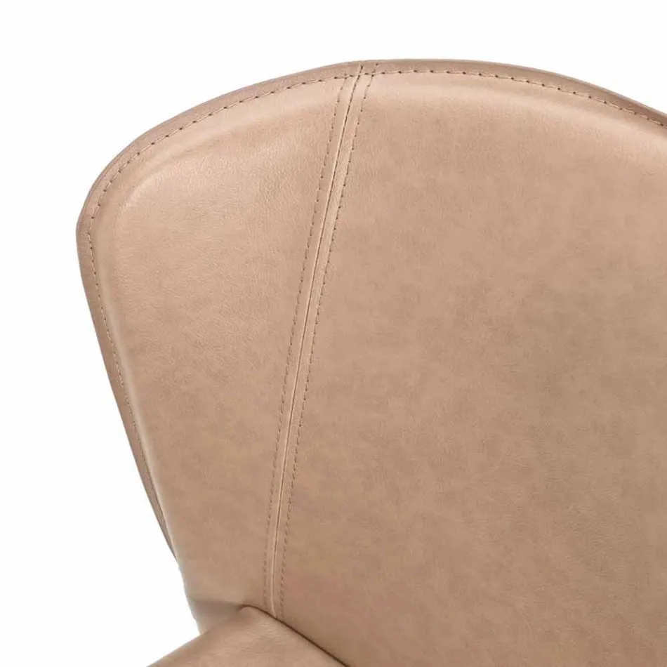 Nowoczesne krzesło do salonu pokryte imitacją skóry, Accadia, 4 sztuki Viadurini