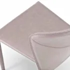 Nowoczesne krzesło do salonu pokryte imitacją skóry, Accadia, 4 sztuki Viadurini