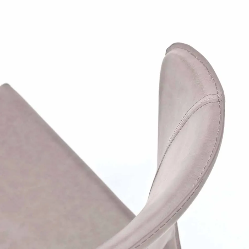 Nowoczesne krzesło do salonu pokryte imitacją skóry, Accadia, 4 sztuki Viadurini