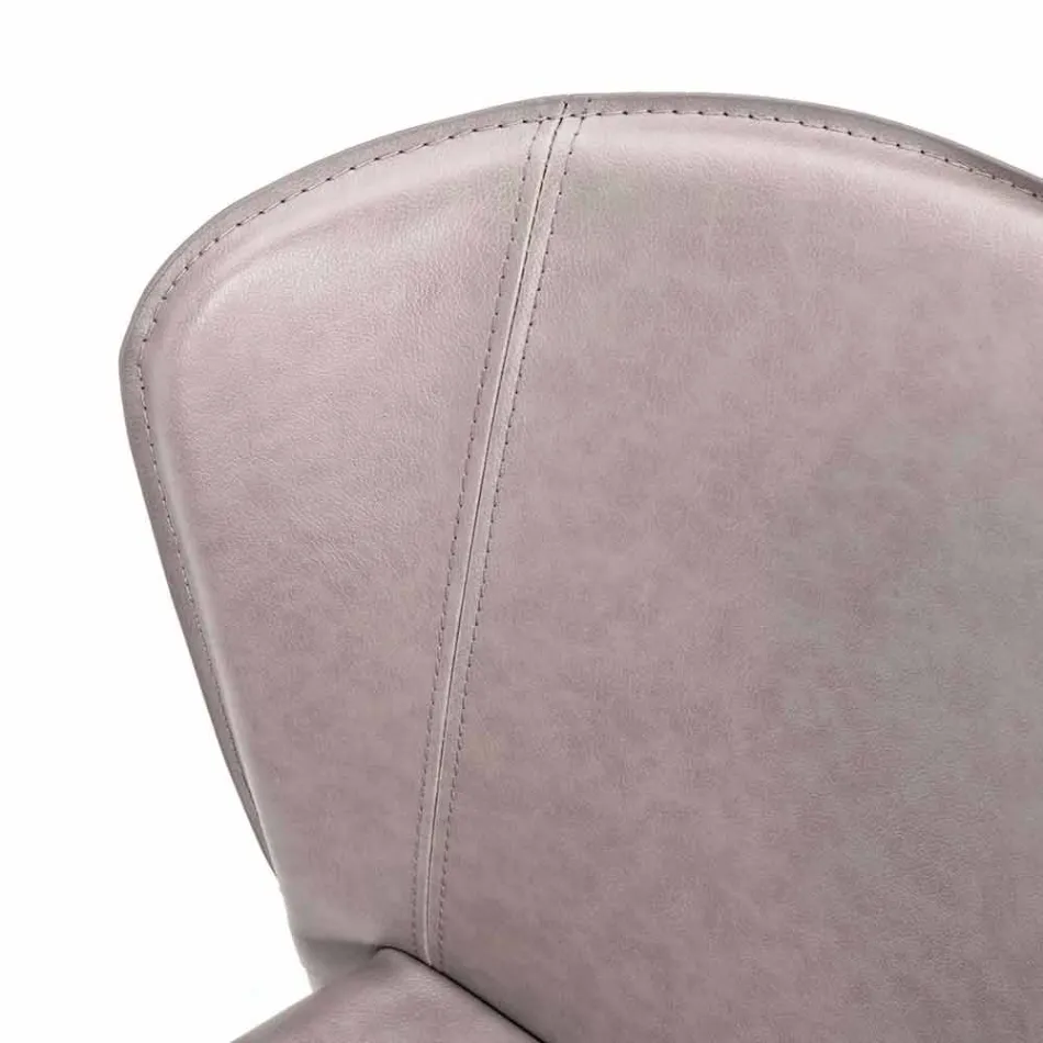 Nowoczesne krzesło do salonu pokryte imitacją skóry, Accadia, 4 sztuki Viadurini