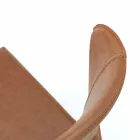 Nowoczesne krzesło do salonu pokryte imitacją skóry, Accadia, 4 sztuki Viadurini