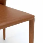 Nowoczesne krzesło do salonu pokryte imitacją skóry, Accadia, 4 sztuki Viadurini