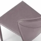 Nowoczesne krzesło do salonu pokryte imitacją skóry, Accadia, 4 sztuki Viadurini